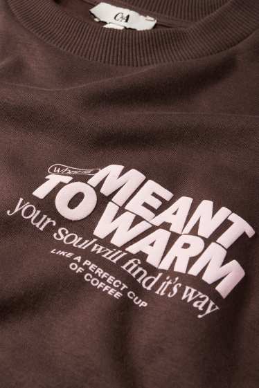 Damen - Sweatshirt - dunkelbraun