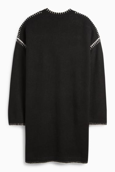 Femmes - Robe en maille - straight fit - noir