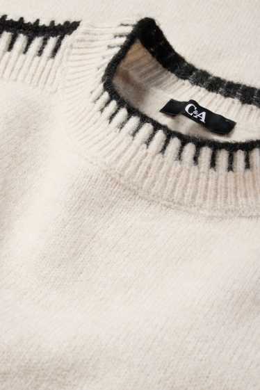 Femmes - Robe en maille - straight fit - beige clair