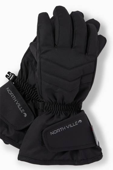 Kinder Mädchen - Ski-Handschuhe - wasserdicht - schwarz