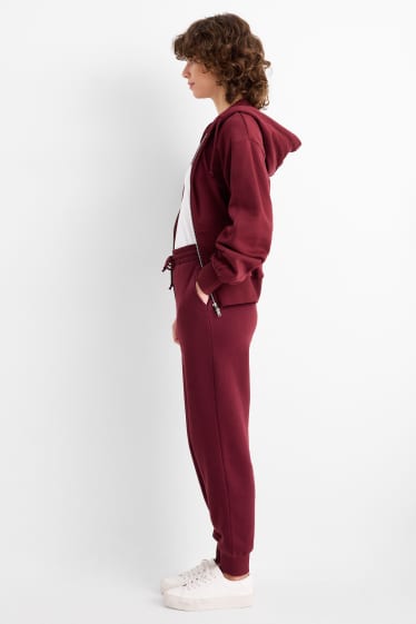Femmes - Pantalon de jogging basique - bordeaux