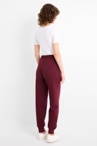 Femmes - Pantalon de jogging basique - bordeaux