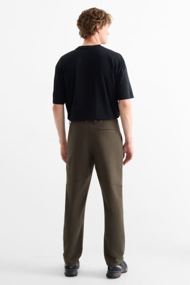 Bărbați - Pantaloni de trening funcționali - rezistenți la apă - verde închis