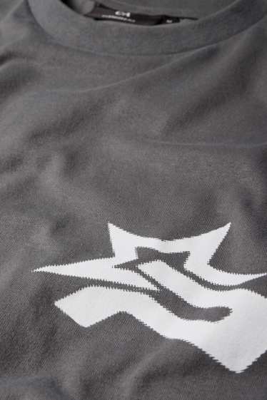 Herren - T-Shirt - Oversized - grau