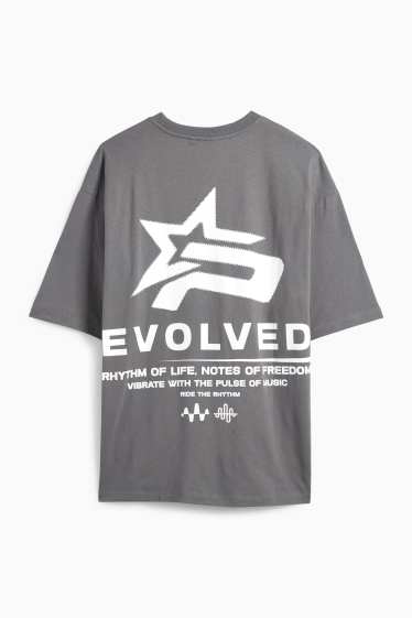 Herren - T-Shirt - Oversized - grau