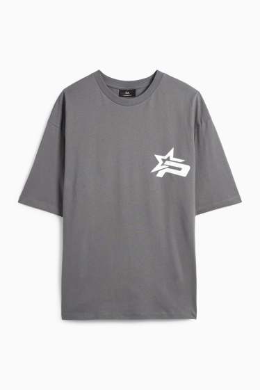 Herren - T-Shirt - Oversized - grau