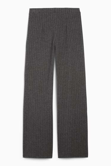 Femei - Pantaloni de trening - dungi fine - gri