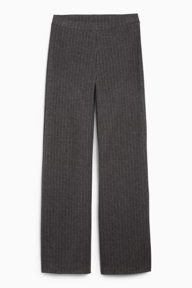 Femei - Pantaloni de trening - dungi fine - gri