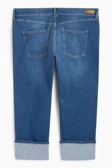 Women - Straight jeans - mid-rise waist - LYCRA® - blue denim