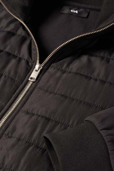 Uomo - Felpa con zip - nero