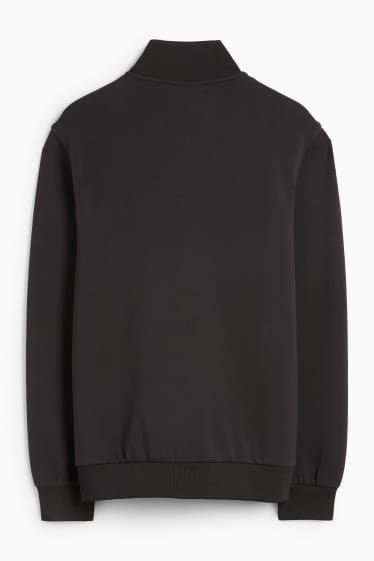 Uomo - Felpa con zip - nero