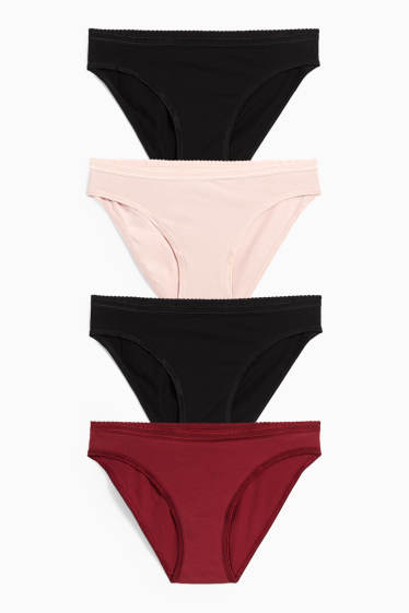 Damen - Multipack 4er - Slip - schwarz