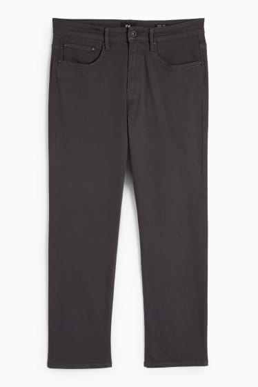 Pánské - Termo kalhoty - regular fit - tmavošedá