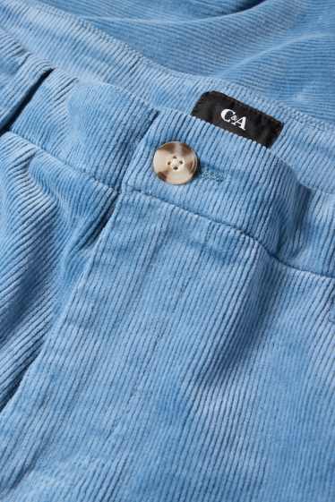 Uomo - Pantaloni chino in velluto - regular fit - azzurro