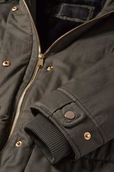Women - Parka with hood - lined - green