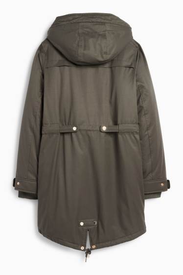 Women - Parka with hood - lined - green