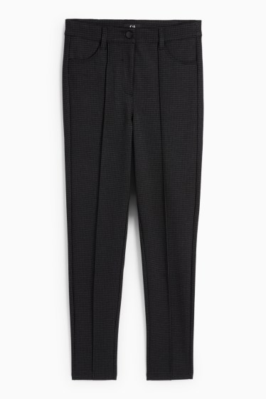 Femmes - Leggings - à carreaux - gris foncé