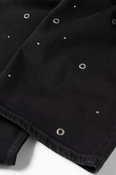 Kinderen: meisjes - Wide leg jeans - jeansdonkergrijs