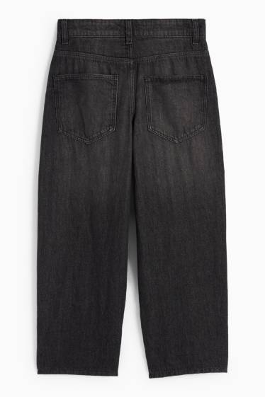 Kinderen: jongens - Baggy jeans - thermojeans - jeansdonkergrijs
