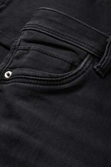 Dames - Slim jeans - mid waist - jog denim - jeansdonkergrijs