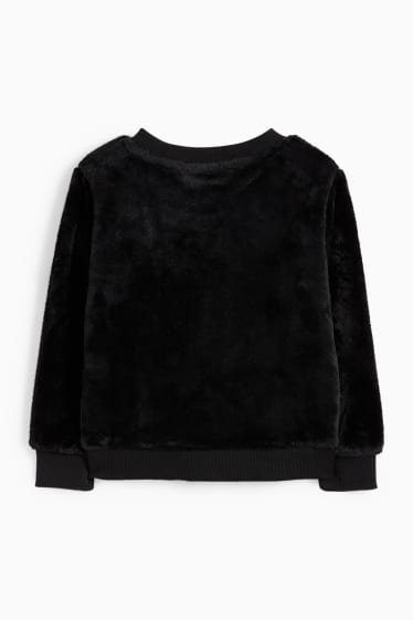 Kinder Mädchen - Katze - Sweatshirt - schwarz