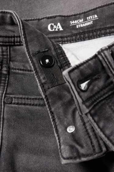 Kinder Jungen - Straight Jeans - Thermojeans - Jog Denim - jeansgrau