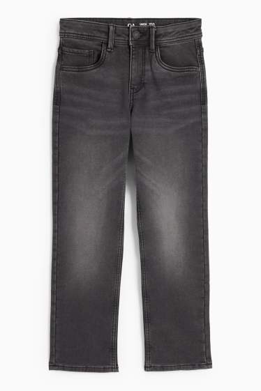 Kinder Jungen - Straight Jeans - Thermojeans - Jog Denim - jeansgrau