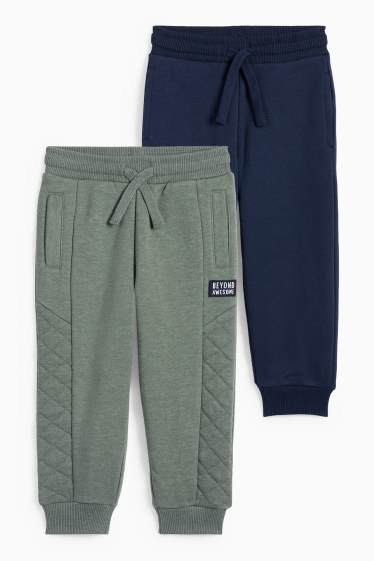 Kinderen: jongens - Set van 2 - joggingbroek - groen