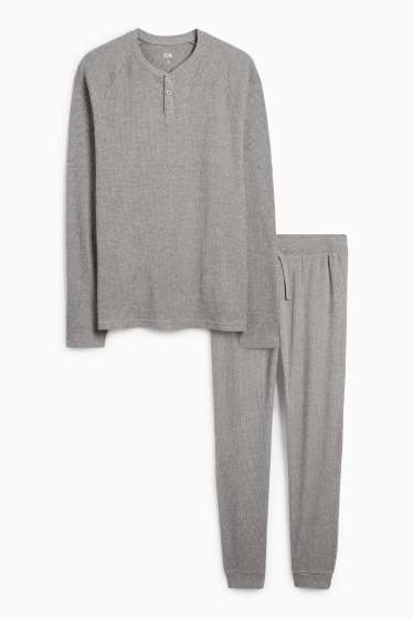 Bărbați - Pijama - structurată - gri