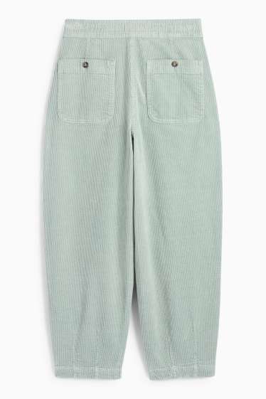 Damen - Cordhose - High Waist - Barrel Leg - LYCRA® - mintgrün