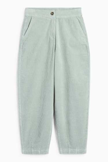 Damen - Cordhose - High Waist - Barrel Leg - LYCRA® - mintgrün