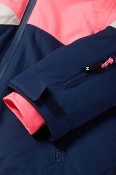 Enfants filles - Veste de ski - imperméable - rose fluo