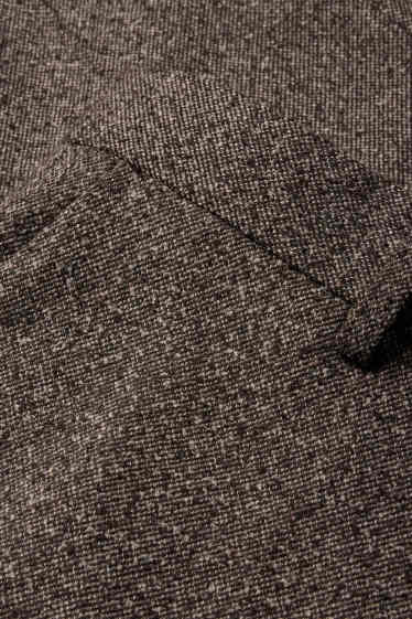 Heren - Broek uit het combi-systeem - regular fit - stretch - met structuur - bruin