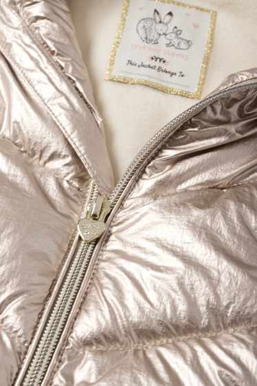 Baby Girls - Baby quilted jacket with hood - shiny - gold
