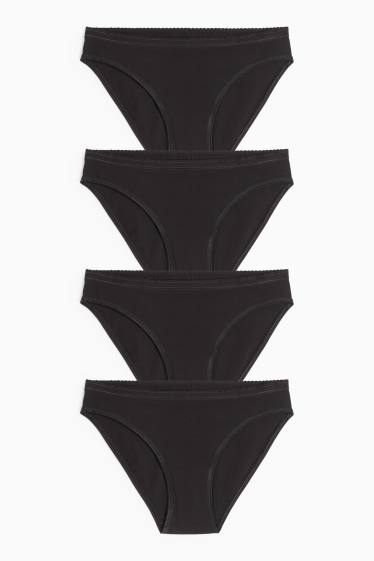 Damen - Multipack 4er - Slip - schwarz