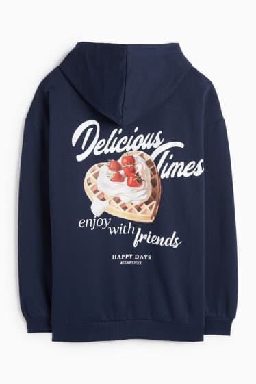 Dames - Hoodie - donkerblauw
