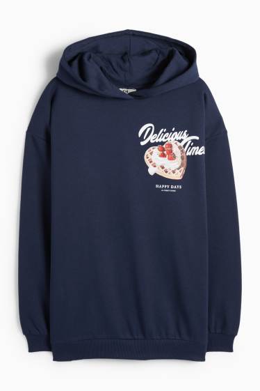 Dames - Hoodie - donkerblauw