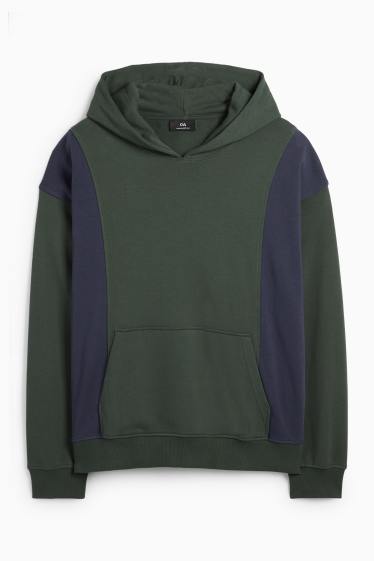 Heren - Hoodie - donkergroen