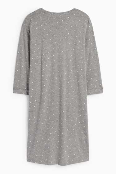 Dames - Nachthemd - met stippen - grijs-mix