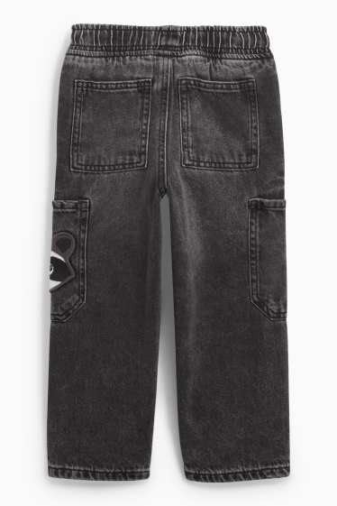 Bambini - Motivo procione - relaxed jeans - termici - jeans grigio scuro