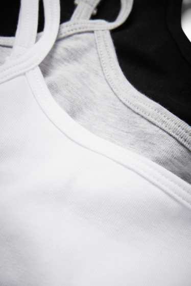 Děti - dívky - Multipack 3 ks - sportovní podprsenka - bílá/černá