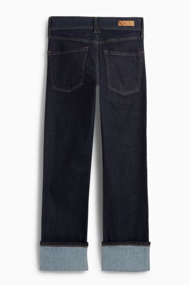 Dames - Straight jeans - mid waist - LYCRA® - jeansdonkerblauw