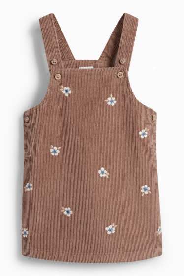Baby Mädchen - Blümchen - Baby-Outfit - 2 teilig - braun