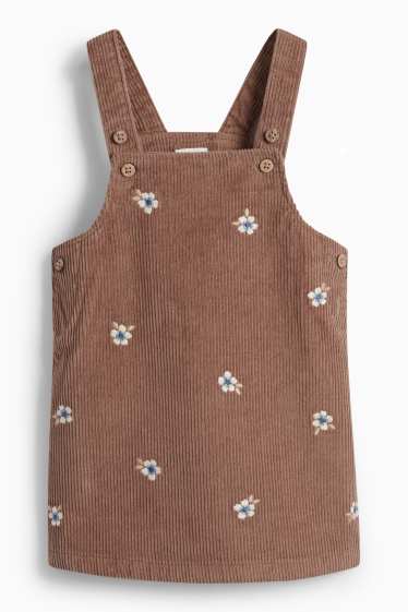 Baby Mädchen - Blümchen - Baby-Outfit - 2 teilig - braun