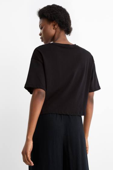 Femmes - T-shirt - Oversize - noir
