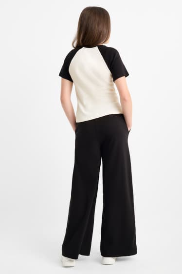Bambine - Harry Potter - set - maglia a maniche corte e pantaloni sportivi - 2 pezzi - nero / beige