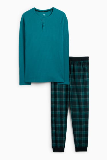 Bărbați - Pijama - turcoaz închis