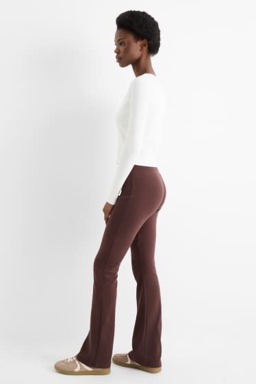 Donna - Leggings svasati - marrone scuro