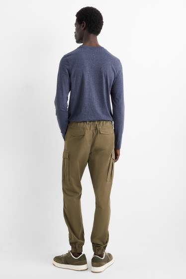 Home - Pantalons cargo - tapered fit - caqui