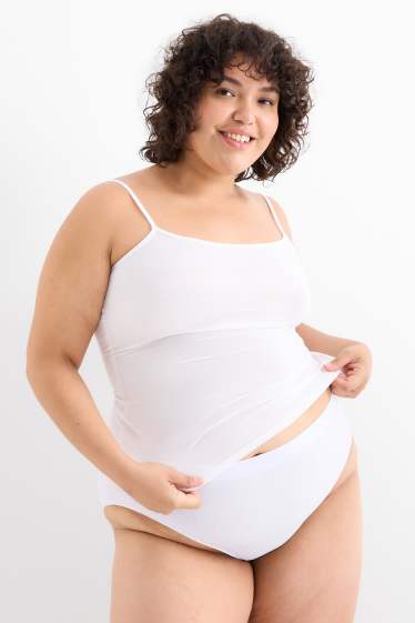 Women - Multipack of 3 - briefs - seamless - white